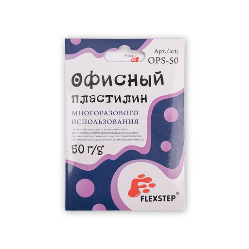 "FLEXSTEP" "Офисный пластилин" Многоразового использования OPS-50 50 г полоска