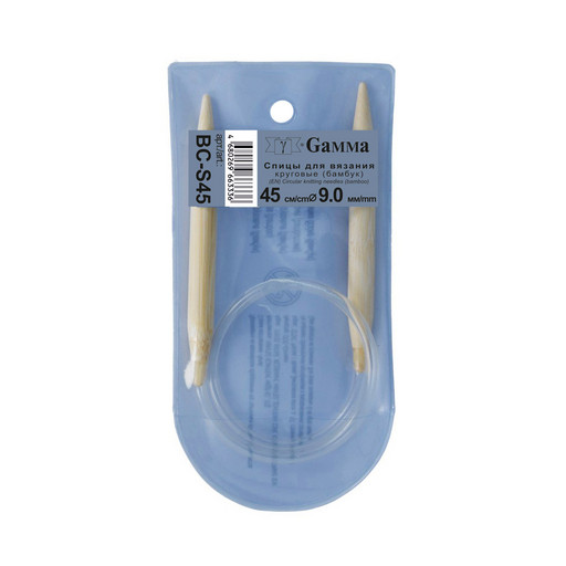 Спицы GAMMA круговые BC-S45 бамбук d 9.0 мм 45 см 1 шт .