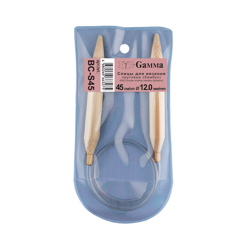 Спицы GAMMA круговые BC-S45 бамбук d 12.0 мм 45 см 1 шт .
