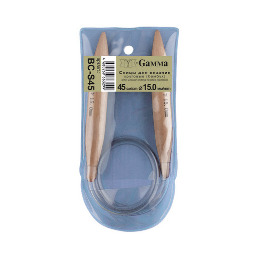 Спицы GAMMA круговые BC-S45 бамбук d 15.0 мм 45 см 1 шт .