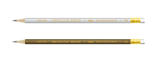 "ВКФ" "Metallic shine" MS03 Карандаш графитный круглый с ластиком заточенный ТМ (HB) 72 шт.