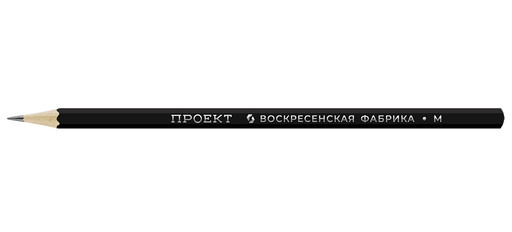 "ВКФ" "Проект" 4006 Карандаш графитный заточенный М (B) 72 шт.