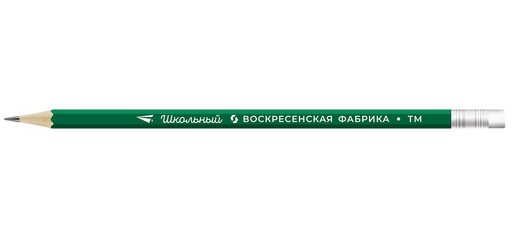 "ВКФ" "Школьный" 1-1100 Карандаш графитный с ластиком заточенный ТМ (HB) 84 шт.