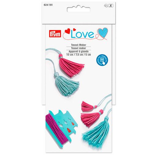 Для вязания "PRYM" 624191 устройство для изготовления кистей пластик 10 см, 7.5 см, 5 см