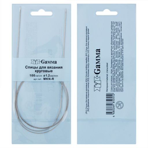 Спицы GAMMA круговые MKN-R сталь d 1.2 мм 100 см 1 шт с металлической леской