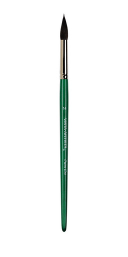 Кисть "Green Line" "VISTA-ARTISTA" 90211-14 имитация белки круглая 3 шт короткая ручка №14