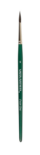 Кисть "Green Line" "VISTA-ARTISTA" 90211-05 имитация белки круглая 5 шт короткая ручка №05