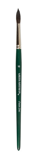 Кисть "Green Line" "VISTA-ARTISTA" 90211-10 имитация белки круглая 5 шт короткая ручка №10