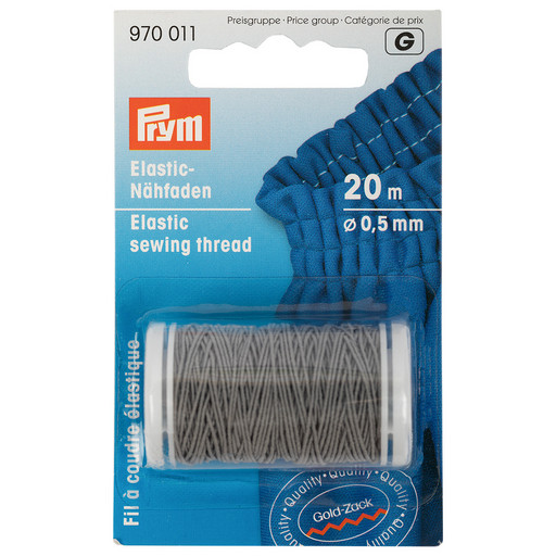 Для вязания "PRYM" 970011 нить эластичная d 0.5 мм 1 шт светло-серая