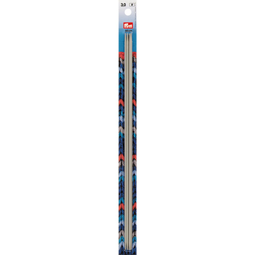 Спицы PRYM 191557 чулочные алюминий d 3.0 мм 30 см 5 шт с острием на обоих концах