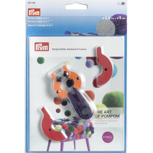 Для вязания "PRYM" 624180 устройство для изготовления помпонов 1 шт S, 3.5 + 5 см