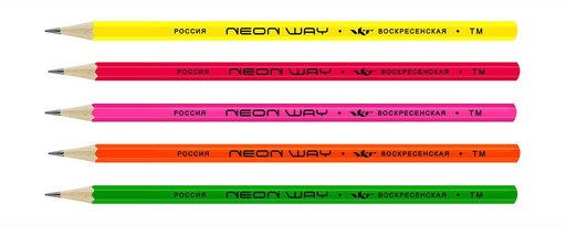 "ВКФ" "Neon way" NW04-12Д Карандаш графитный неоновый заточенный ТМ (HB) 12 шт.