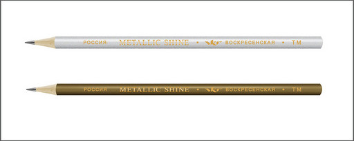 "ВКФ" "Metallic shine" MS02-12Д Карандаш графитный круглый заточенный ТМ (HB) 12 шт.