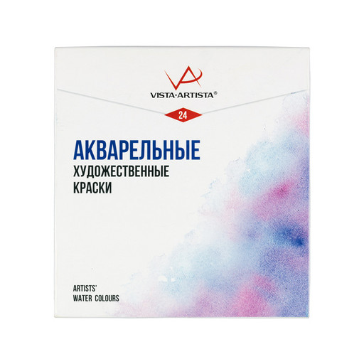 Краска акварель "VISTA-ARTISTA" художественная, набор в картонной упаковке VAWS-24 24 цв. .