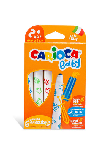 "Carioca" Фломастеры утолщенные Baby 2+ 6 цв 42813
