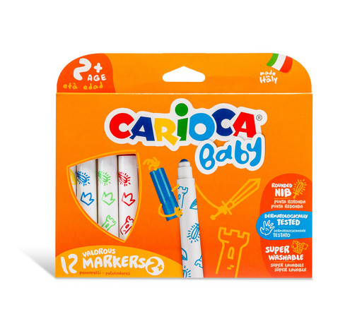 "Carioca" Фломастеры утолщенные Baby 2+ 12 цв 42814