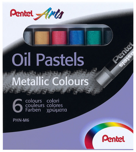 "Pentel" Пастель масляная металлик 6 цв. PHN-M6
