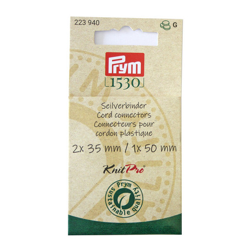 Спицы PRYM 223940 Соединители лески для спиц "Natural" 3 шт. латунь 3 шт 2 х 35 мм, 1 х 50 мм