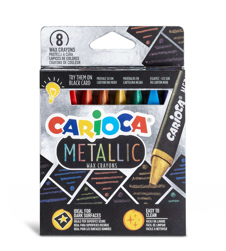 "Carioca" Набор восковых мелков металлик Maxi 8 цв. , 8 шт 43163