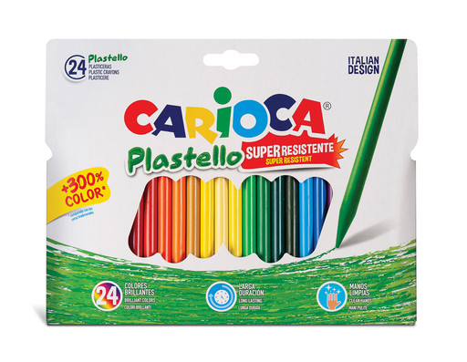 "Carioca" Набор мелков пластиковых "Plastello" 24 цв. , 24 шт 42880