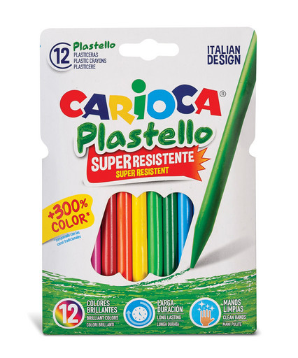 "Carioca" Набор мелков пластиковых "Plastello" 12 цв. , 12 шт 42711