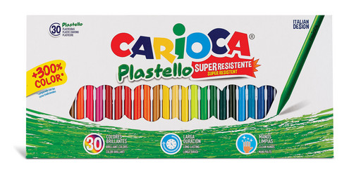 "Carioca" Набор мелков пластиковых "Plastello" 30 цв. , 30 шт 42881