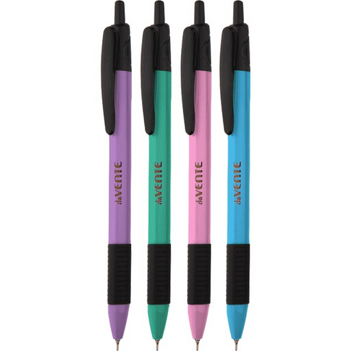Ручка шариковая автомат., синяя, Ø 0.7 мм "игла", трехгран., эрг. грип, speed pro, deVENTE Pastel_4 дизайна