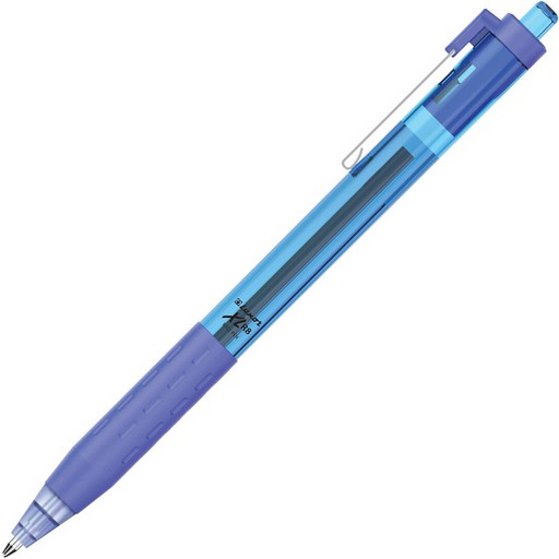 Ручка шариковая автомат., синяя, Ø 0.8 мм, круг., тон. корп., эрг. грип, LUXOR XLR8