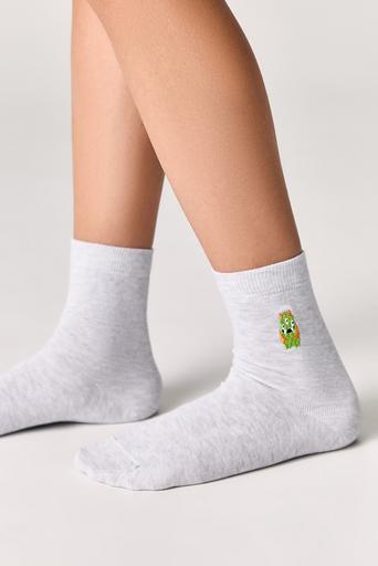 Conte-kids TIP-TOP Однотонные хлопковые носки с вышивкой18