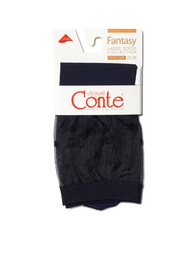 CONTE FANTASY Удлиненные носки с прозрачным верхом в горошек