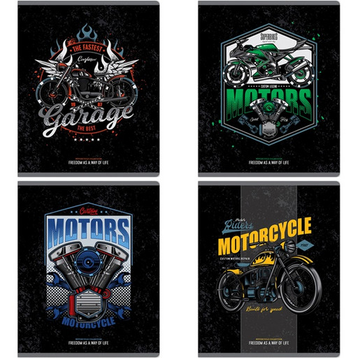 Тетрадь 48л А5 клетка ArtSpace Стиль.Motorcycles