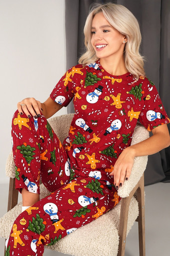 Женская новогодняя пижама Happyfox