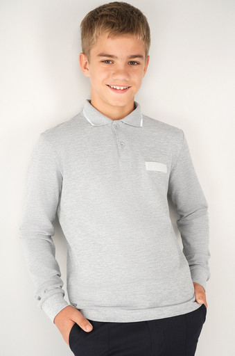 Рубашка-поло с длинным рукавом для мальчика Happyfox