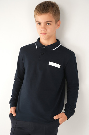 Рубашка-поло с длинным рукавом для мальчика Happyfox