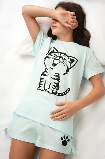 Хлопковая пижама для девочки Happyfox