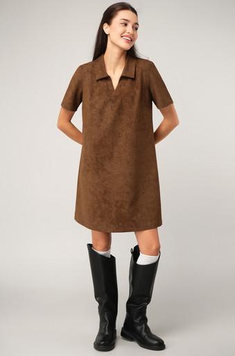 Женское базовое платье - поло Happyfox