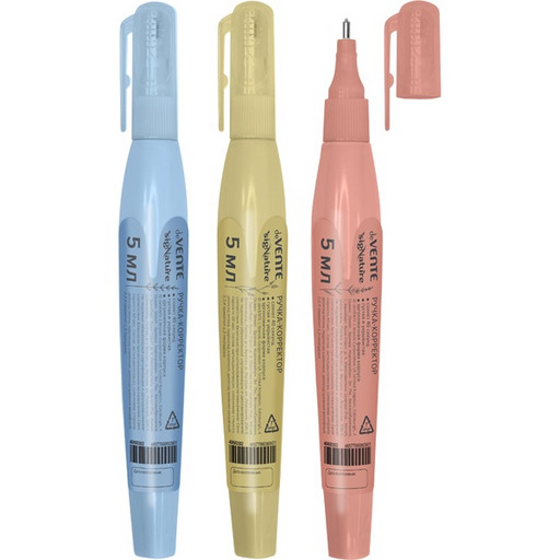 Ручка-корректор 5 мл deVENTE sigNATURE, метал. н-к, эрг. корпус, 3 дизайна