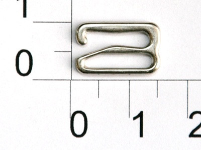 Крючок металл 1209Н никель ширина=12мм (упаковка 1000 штук)