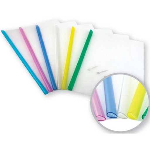 Папка с клипом А4 LAMARK, на 30 листов, 160 мкм, прозрачная, ассорти Акция!