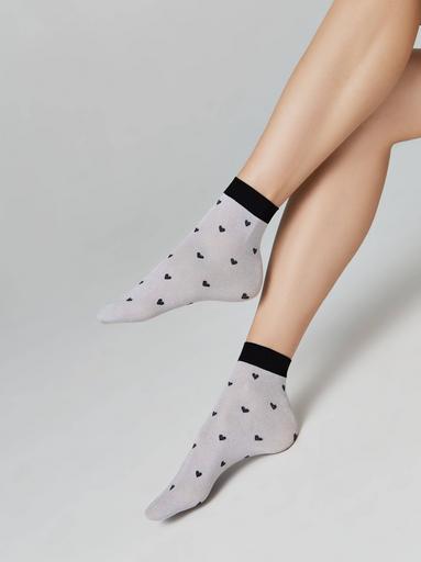 CONTE FANTASY Сияющие носки с объемными рисунками «Hearts»