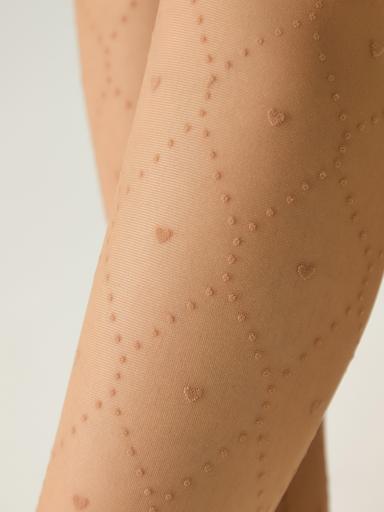 CONTE Колготки в точку с сердечками и усиленным торсом-шортиками ANGELICA140-146