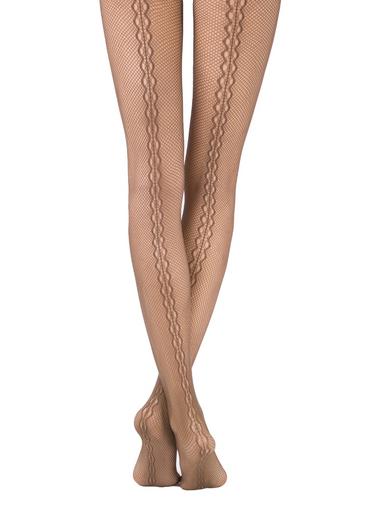 CONTE DREAM Колготки женские в сеточку с ажурным рисунком сзади2
