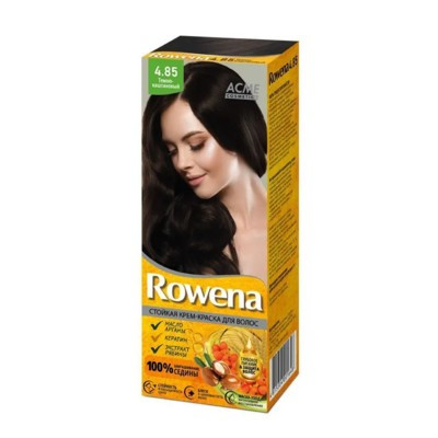 Стойкая крем-краска для волос "ROWENA", тон 4.85 Темно-каштановый