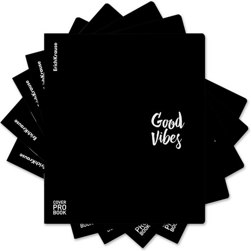 Тетрадь 48 л., клетка, 60 г/м², пластик. обложка, ErichKrause CoverProBook Words_MIX-PACK