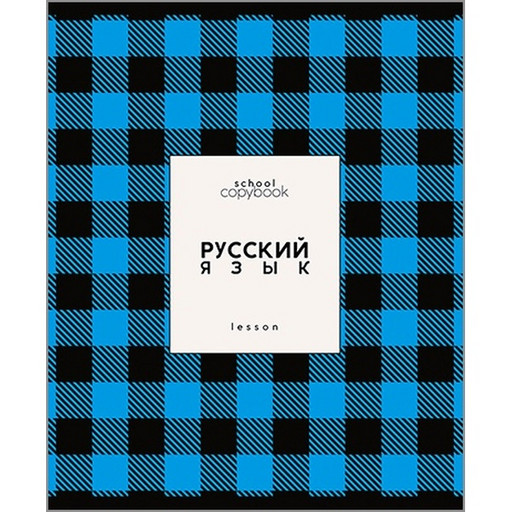 Тетрадь предметная 48 л., линия, 60 г/м², обл. мел. картон, КТС-ПРО Яркая клетка_Русский язык