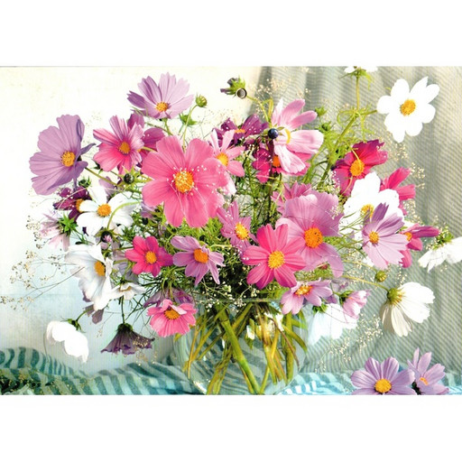 Календарь настенный 3-х блочный 2026 г. Полевые цветы: 295*720 мм, 3 гребня, бегунок