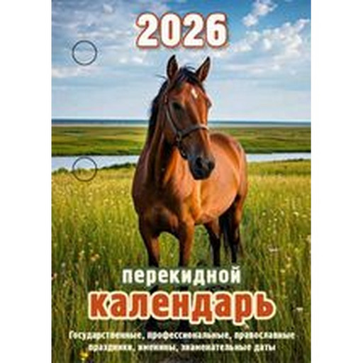 Календарь настольный перекидной 2026 г. Год лошади: А6, 160 л., газет. бум., 2 краски