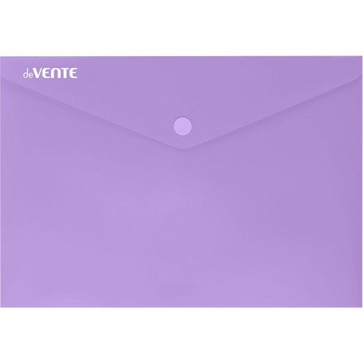 Папка-конверт на кнопке, А5, PP 180 мкм, непрозрачная, deVENTE Pastel_сиреневая