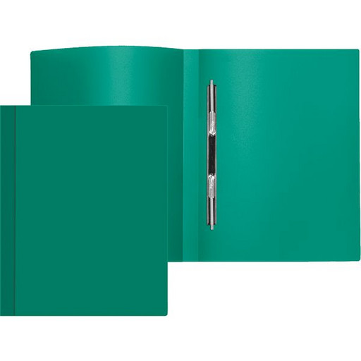 Папка с пружинным скоросшивателем, А4, PP 500 мкм, "песок", Attomex_зеленая
