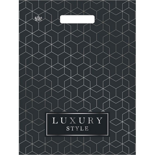 Пакет с вырубной ручкой, 40*31 см, полиэтилен 30 мкм, Стиль лакшери